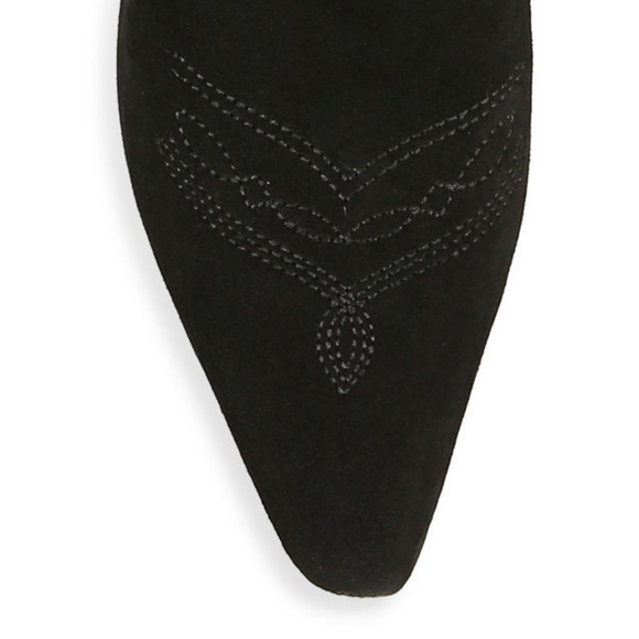 Sam Edelman Moe Stiletto Suede Western Bootie | Sz 9.5, Black New $200 - Picture 7 of 7